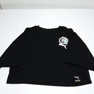 EUC Puma International Black Cropped T-Shirt Size Large    *D*